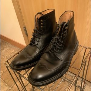 Jack Erwin Black Brogue Boots